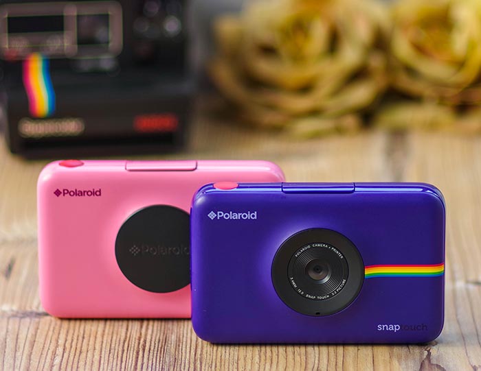 Polaroid Snap Touch rosa y azul